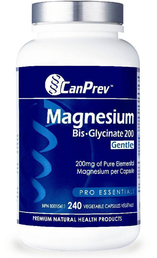 CANPREV Magnesium Bis-Glycinate 200 Gentle (240 veg caps)