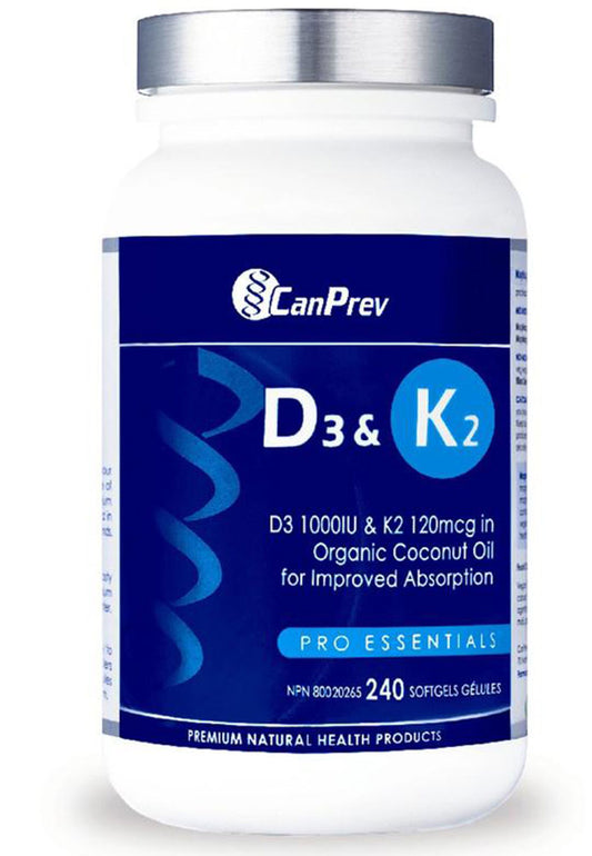 CANPREV D3 & K2 - Organic Coconut Oil (240 sgels)